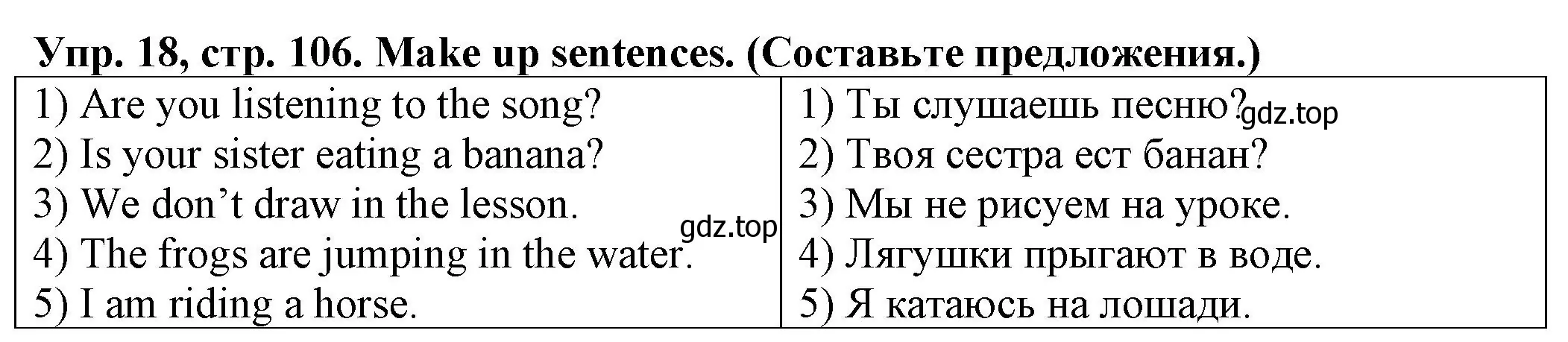 Решение номер 18 (страница 106) гдз по английскому языку 2 класс Котова, сборник упражнений