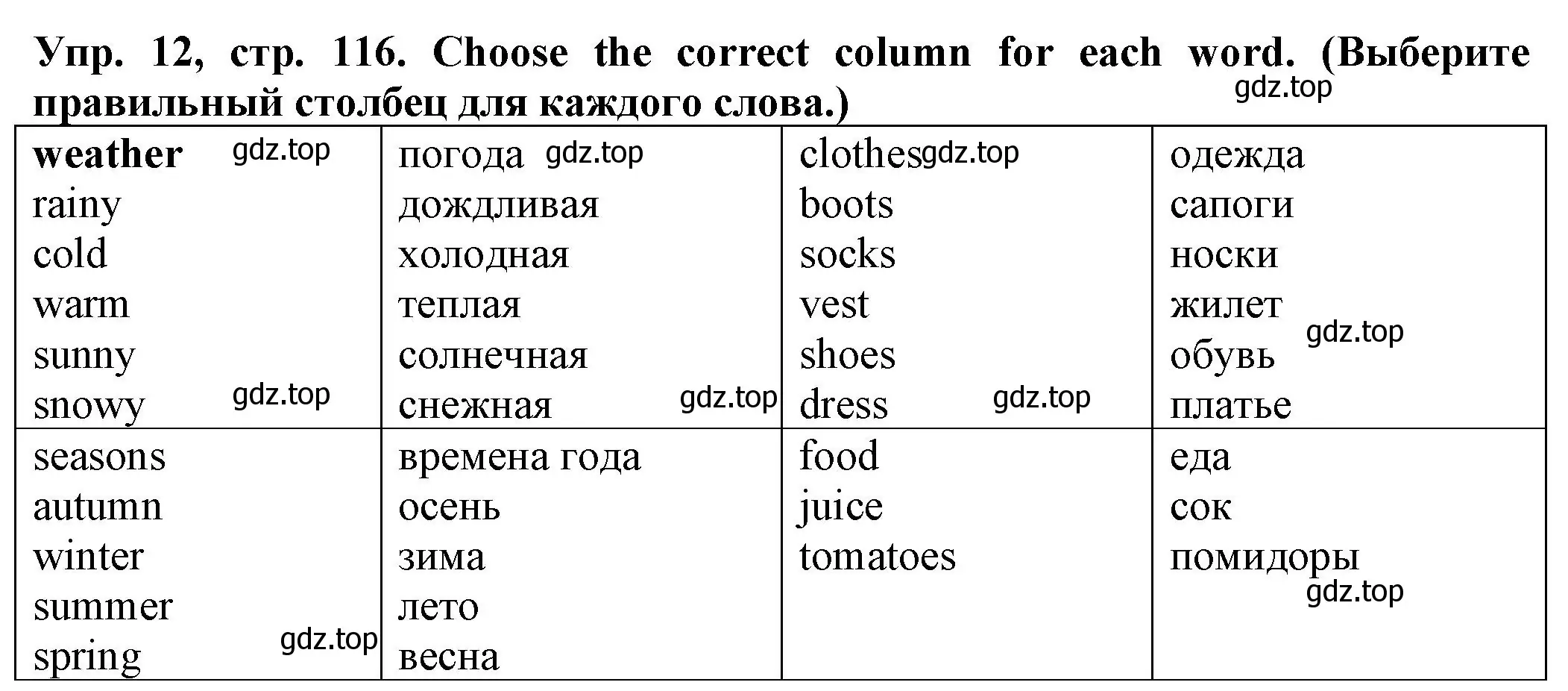 Решение номер 12 (страница 116) гдз по английскому языку 2 класс Котова, сборник упражнений
