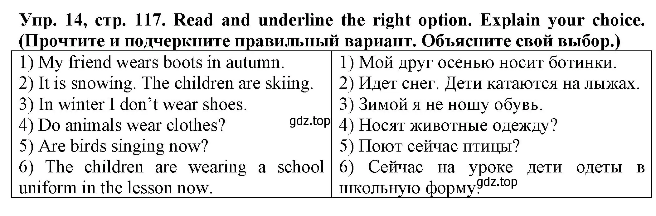 Решение номер 14 (страница 117) гдз по английскому языку 2 класс Котова, сборник упражнений