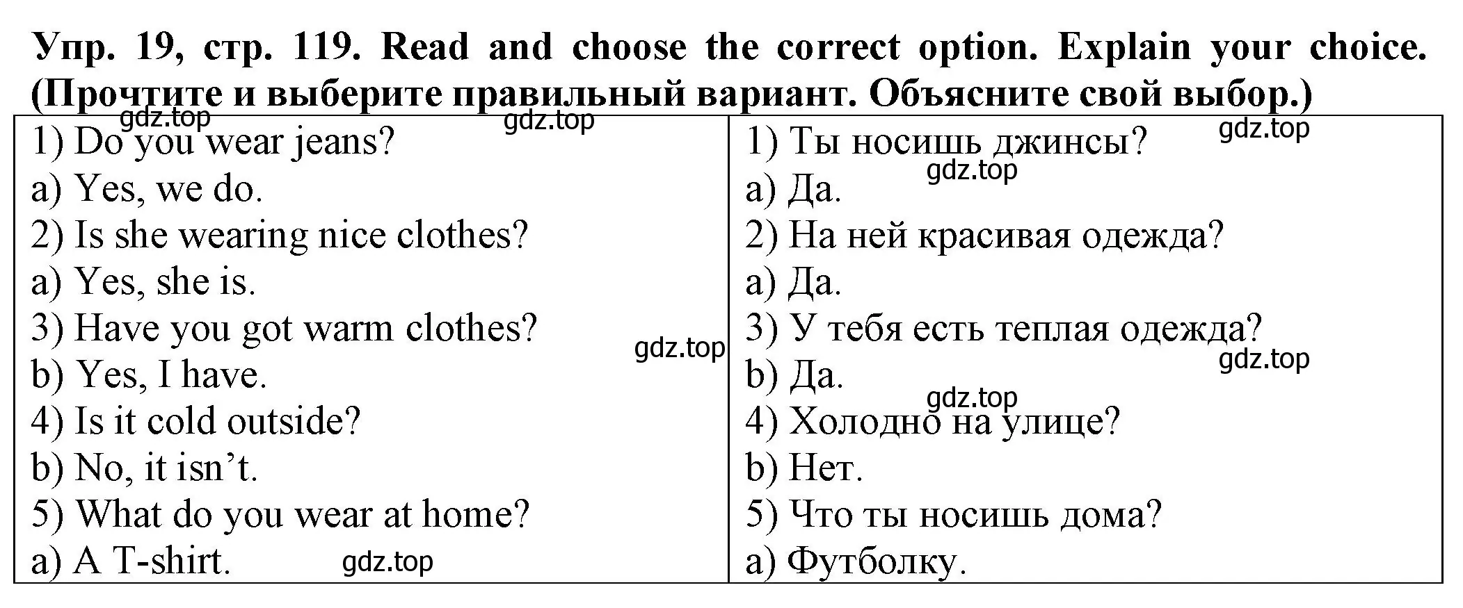 Решение номер 19 (страница 119) гдз по английскому языку 2 класс Котова, сборник упражнений