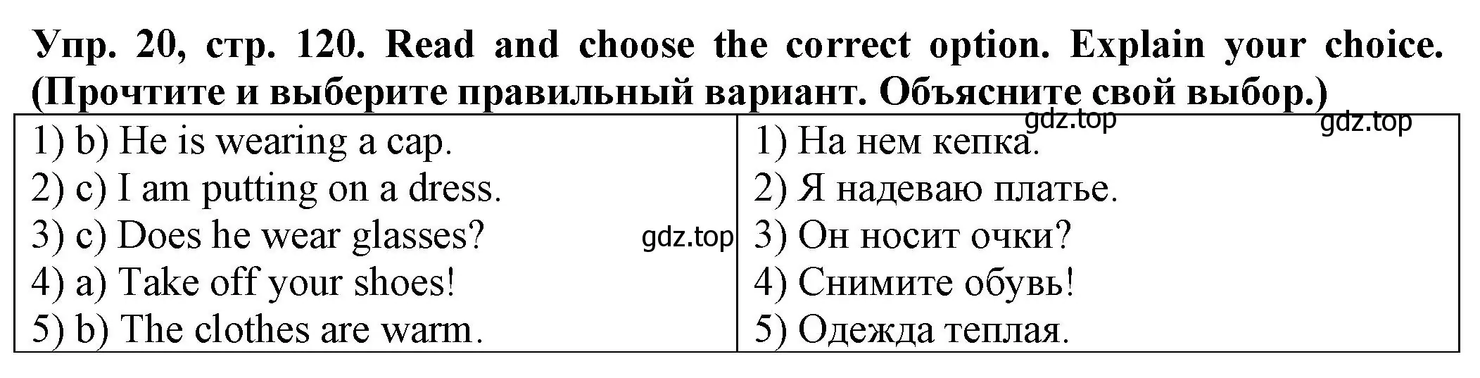 Решение номер 20 (страница 120) гдз по английскому языку 2 класс Котова, сборник упражнений