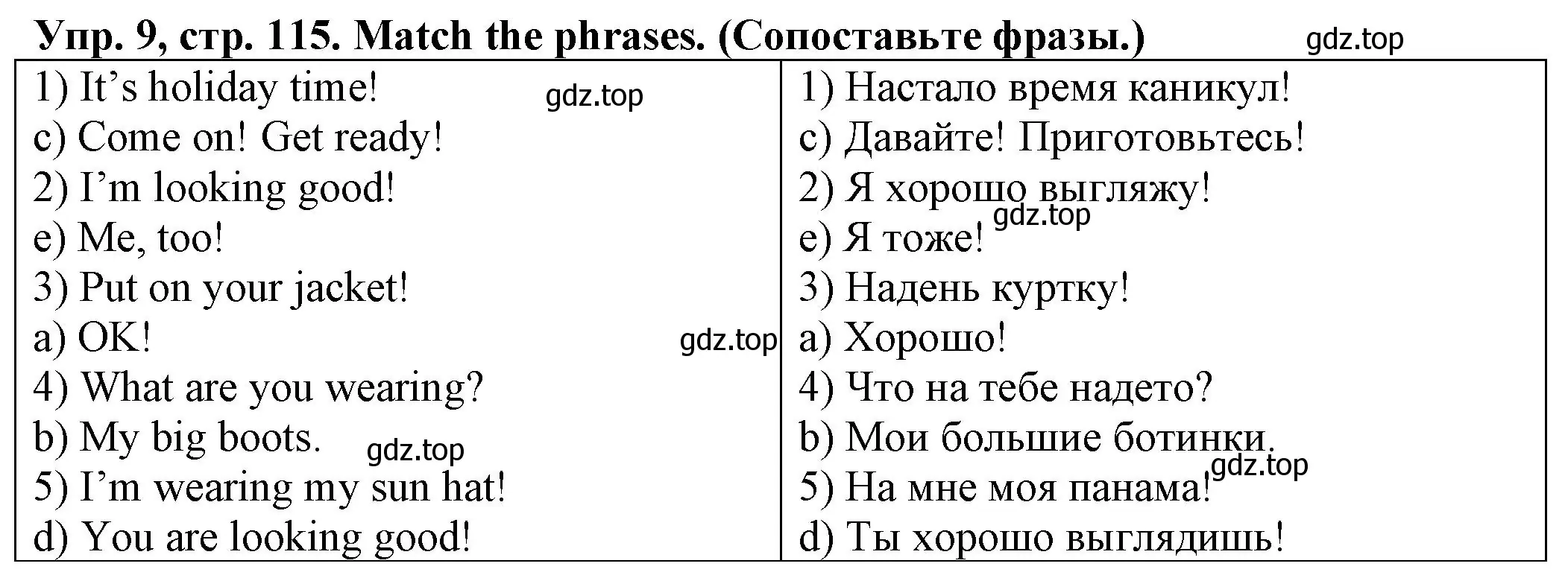 Решение номер 9 (страница 115) гдз по английскому языку 2 класс Котова, сборник упражнений