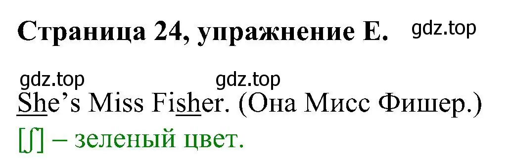 Решение номер E (страница 24) гдз по английскому языку 2 класс Вербицкая, Оралова, рабочая тетрадь