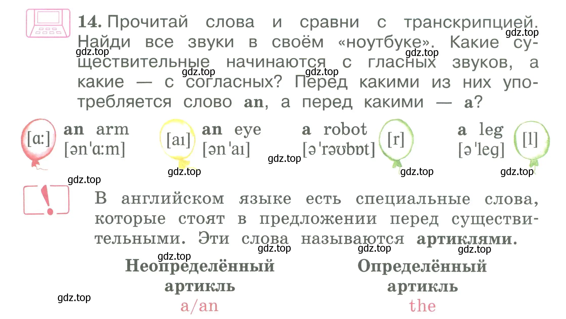 Условие номер 14 (страница 53) гдз по английскому языку 2 класс Вербицкая, Эббс, учебник 2 часть