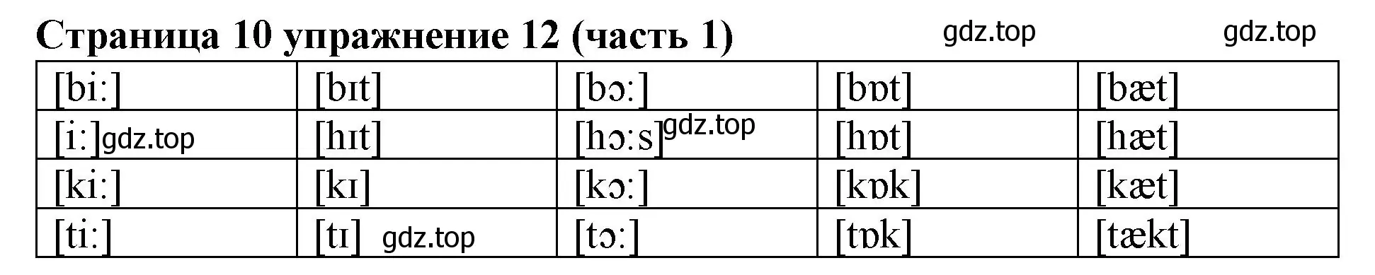 Решение номер 12 (страница 10) гдз по английскому языку 2 класс Вербицкая, Эббс, учебник 1 часть