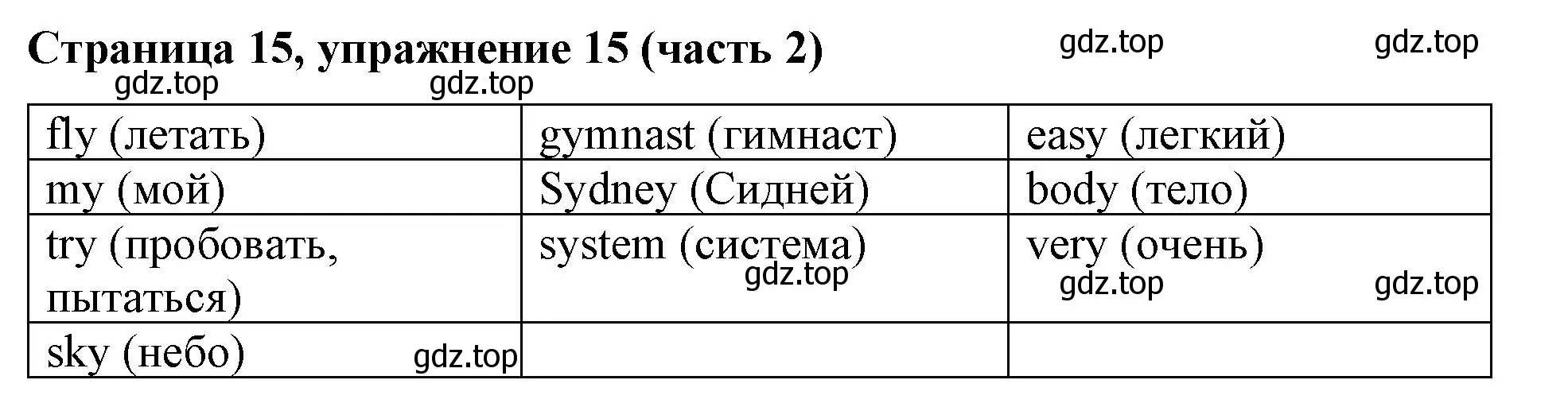 Решение номер 15 (страница 15) гдз по английскому языку 2 класс Вербицкая, Эббс, учебник 2 часть