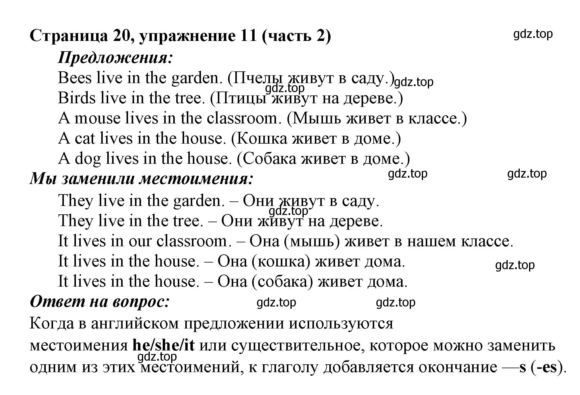 Решение номер 11 (страница 20) гдз по английскому языку 2 класс Вербицкая, Эббс, учебник 2 часть