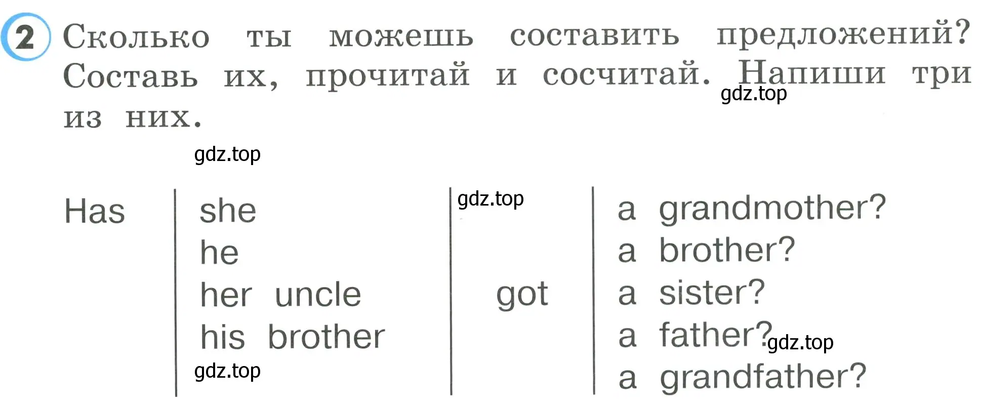 Условие номер 2 (страница 38) гдз по английскому языку 2 класс Верещагина, Бондаренко, рабочая тетрадь