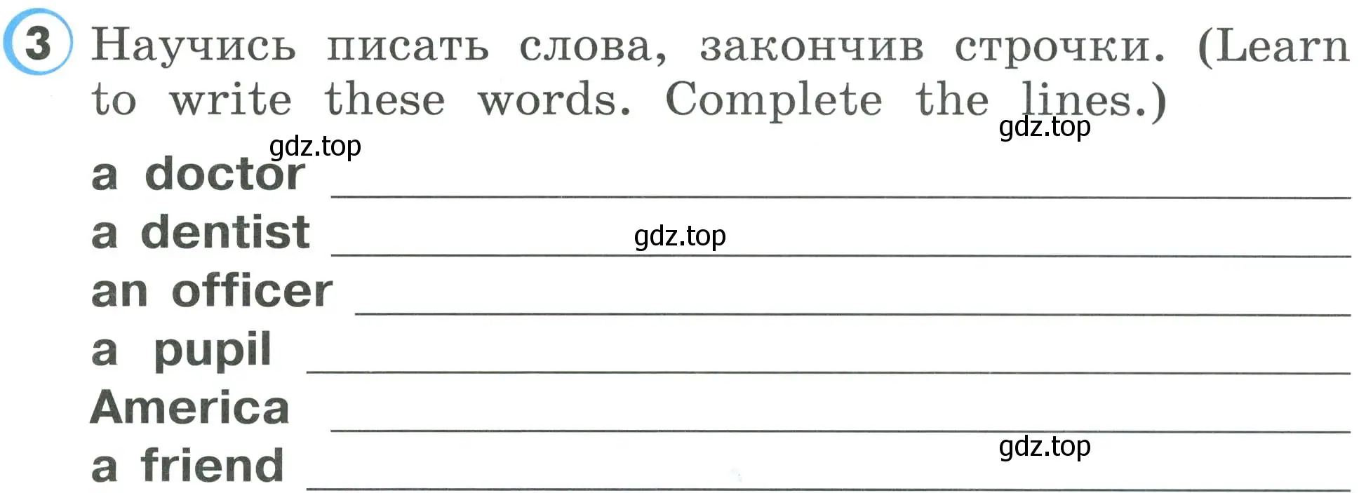 Условие номер 3 (страница 42) гдз по английскому языку 2 класс Верещагина, Бондаренко, рабочая тетрадь