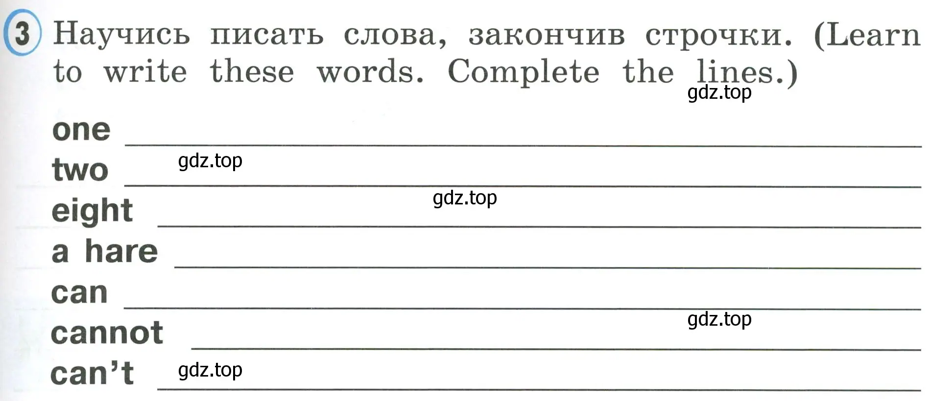 Условие номер 3 (страница 51) гдз по английскому языку 2 класс Верещагина, Бондаренко, рабочая тетрадь