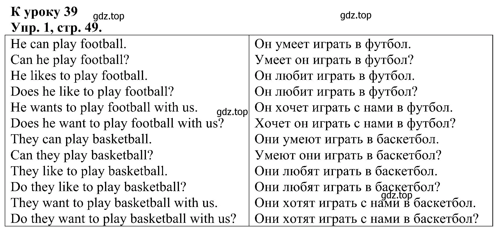 Решение номер 1 (страница 49) гдз по английскому языку 2 класс Верещагина, Бондаренко, рабочая тетрадь