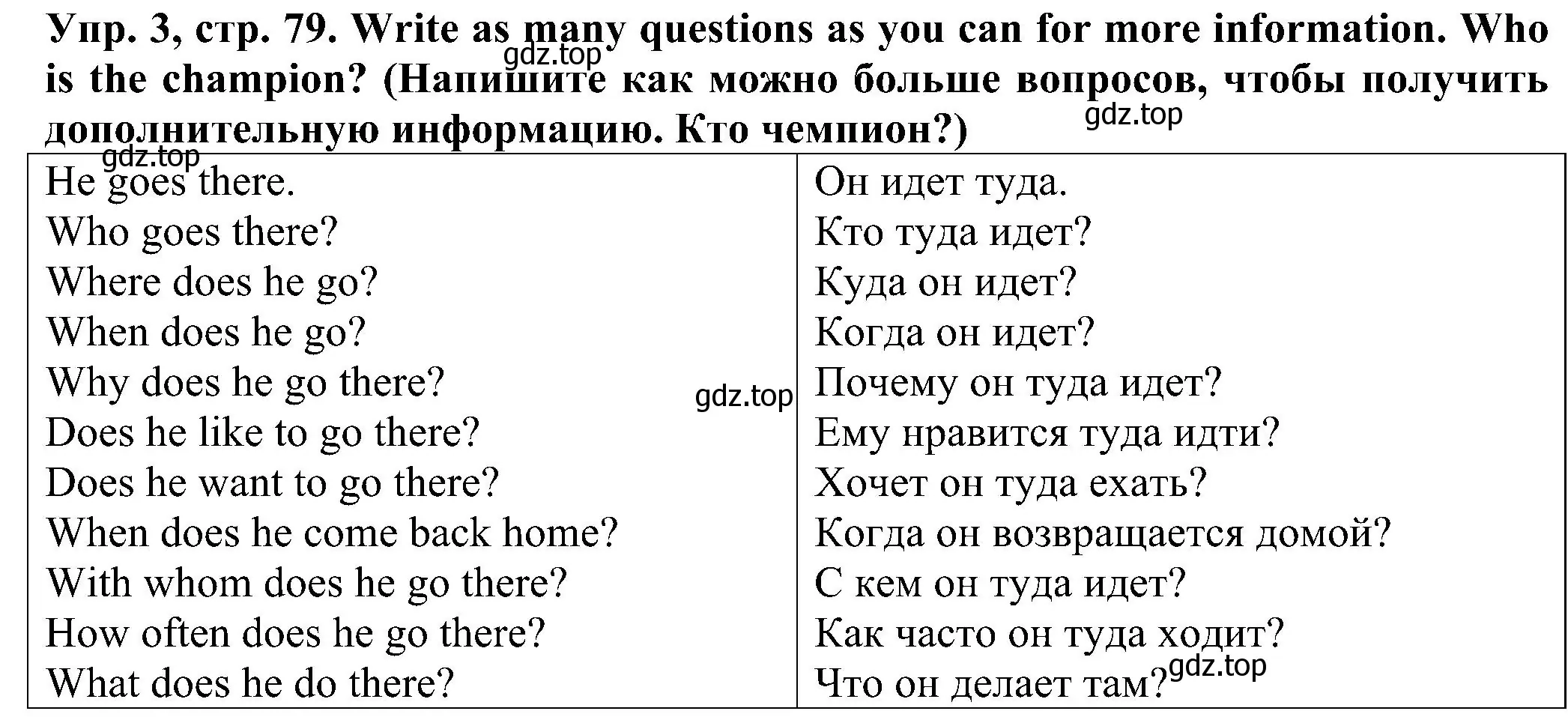 Решение номер 3 (страница 79) гдз по английскому языку 2 класс Верещагина, Бондаренко, рабочая тетрадь