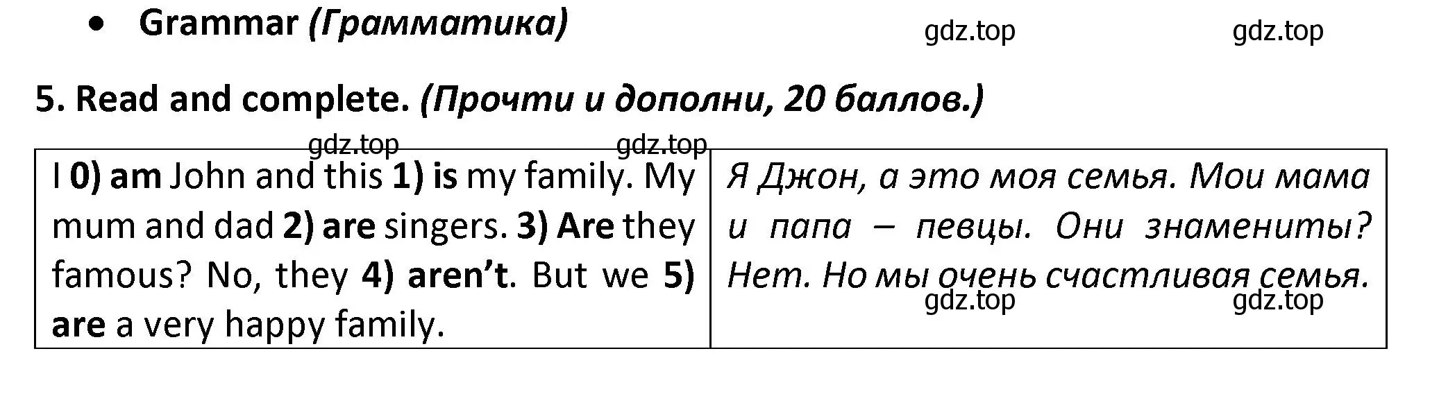 Решение номер 5 (страница 24) гдз по английскому языку 3 класс Баранова, Дули, контрольные задания