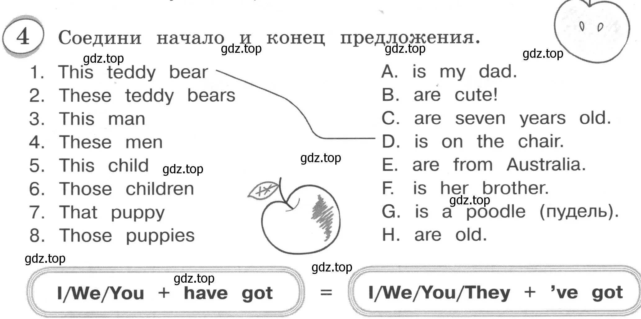 Условие номер 4 (страница 20) гдз по английскому языку 3 класс Рязанцева, сборник грамматических упражнений