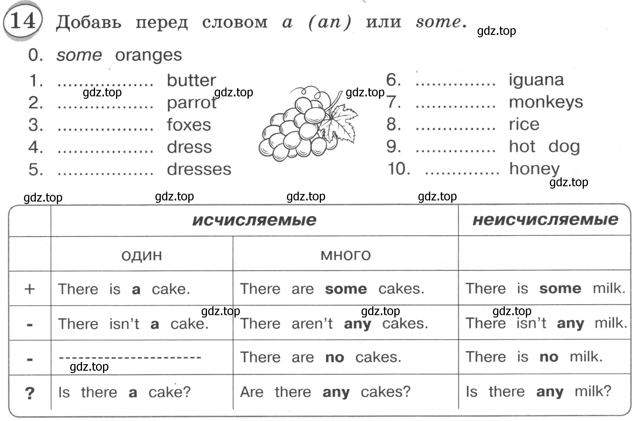 Условие номер 14 (страница 68) гдз по английскому языку 3 класс Рязанцева, сборник грамматических упражнений