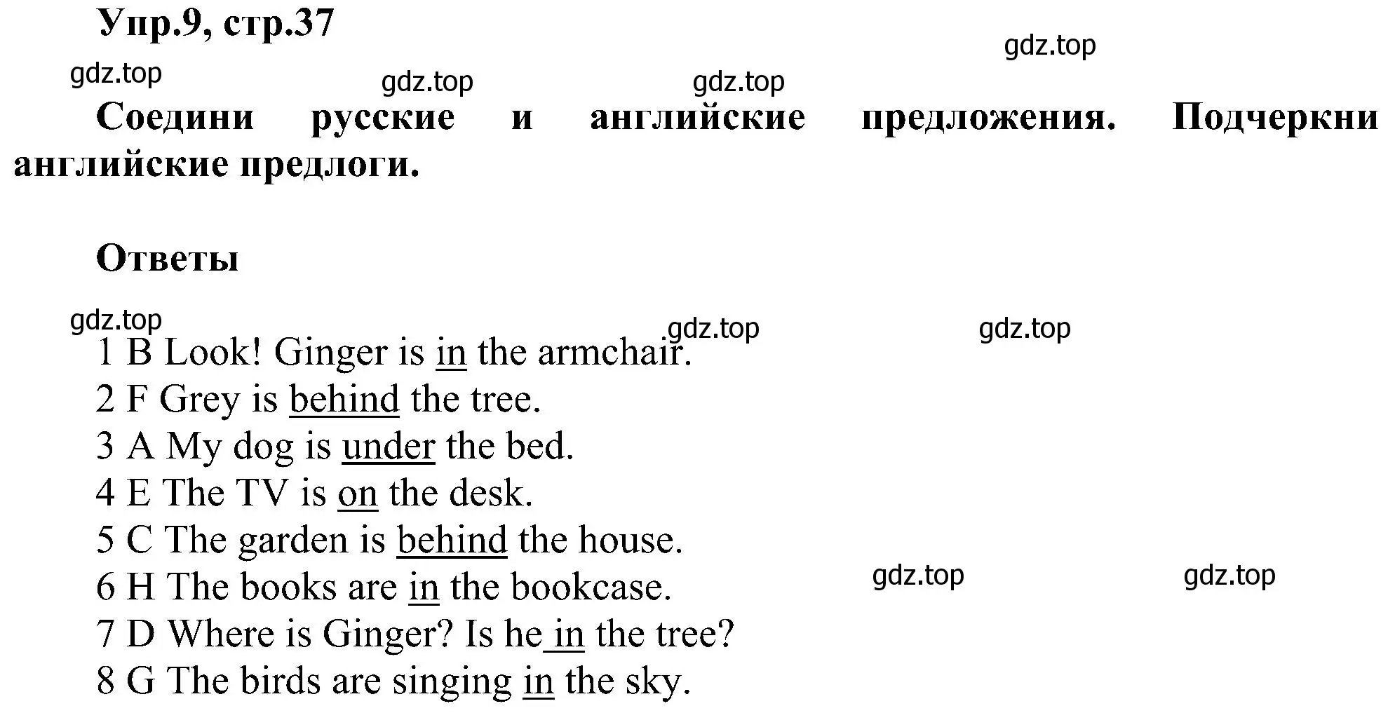 Решение номер 9 (страница 37) гдз по английскому языку 3 класс Рязанцева, сборник грамматических упражнений