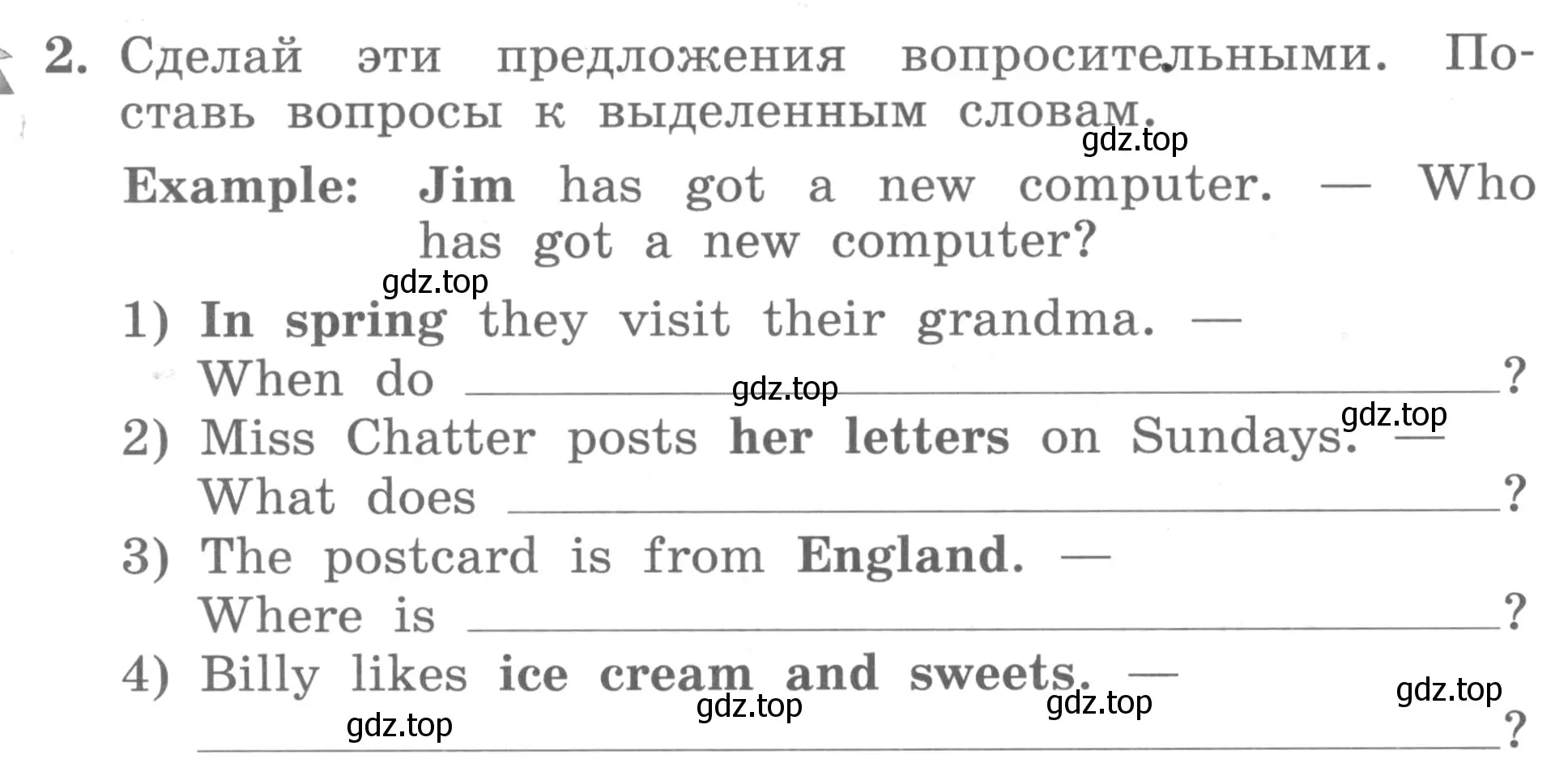 Условие номер 2 (страница 54) гдз по английскому языку 3 класс Биболетова, Денисенко, рабочая тетрадь