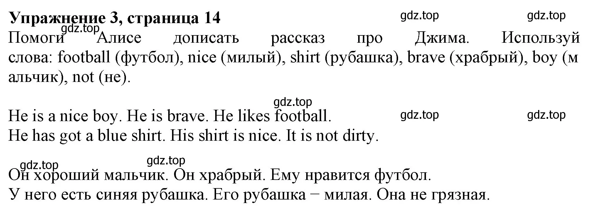 Решение номер 3 (страница 14) гдз по английскому языку 3 класс Биболетова, Денисенко, рабочая тетрадь