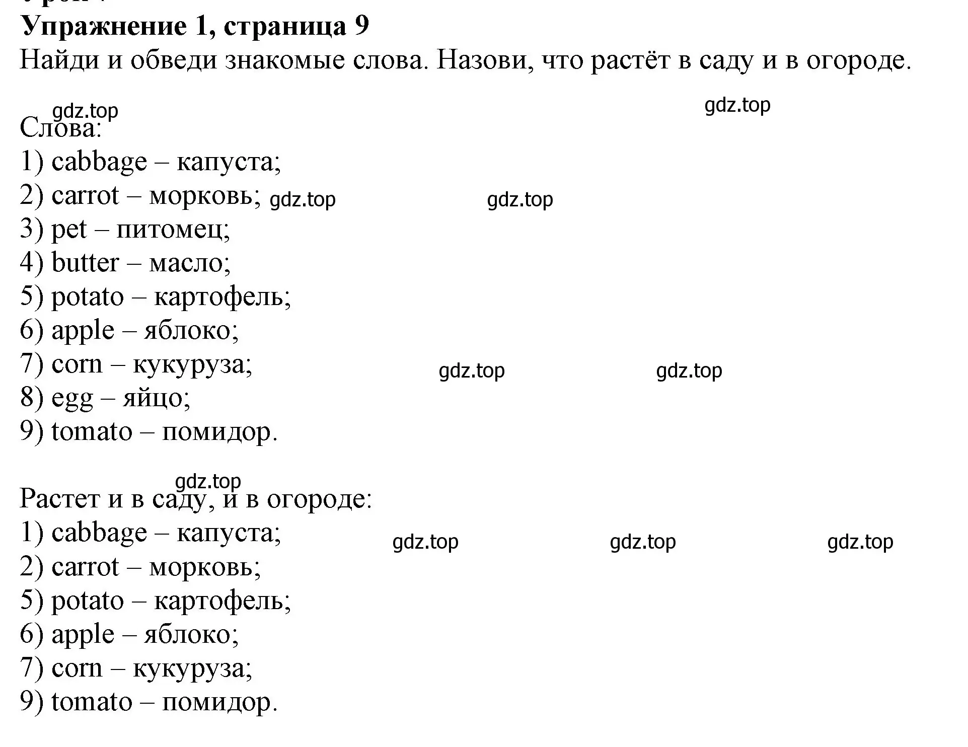 Решение номер 1 (страница 9) гдз по английскому языку 3 класс Биболетова, Денисенко, рабочая тетрадь