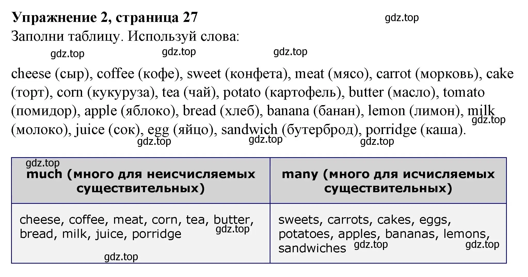 Решение номер 2 (страница 27) гдз по английскому языку 3 класс Биболетова, Денисенко, рабочая тетрадь