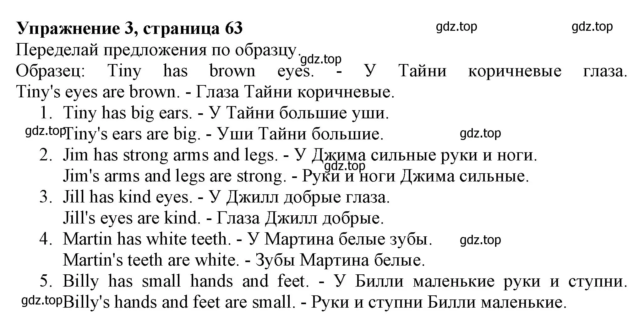 Решение номер 3 (страница 63) гдз по английскому языку 3 класс Биболетова, Денисенко, рабочая тетрадь