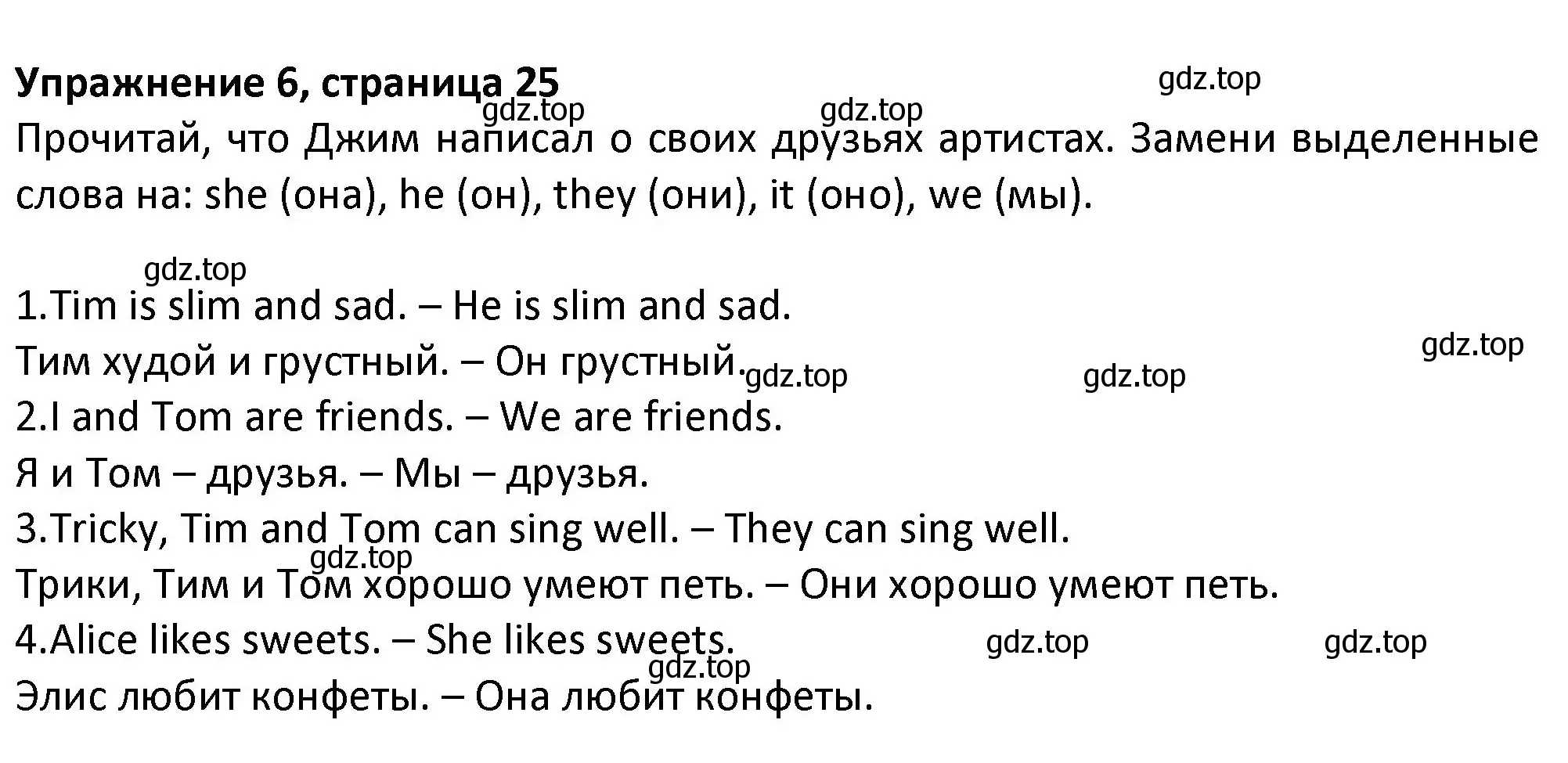 Решение номер 6 (страница 25) гдз по английскому языку 3 класс Биболетова, Денисенко, учебник