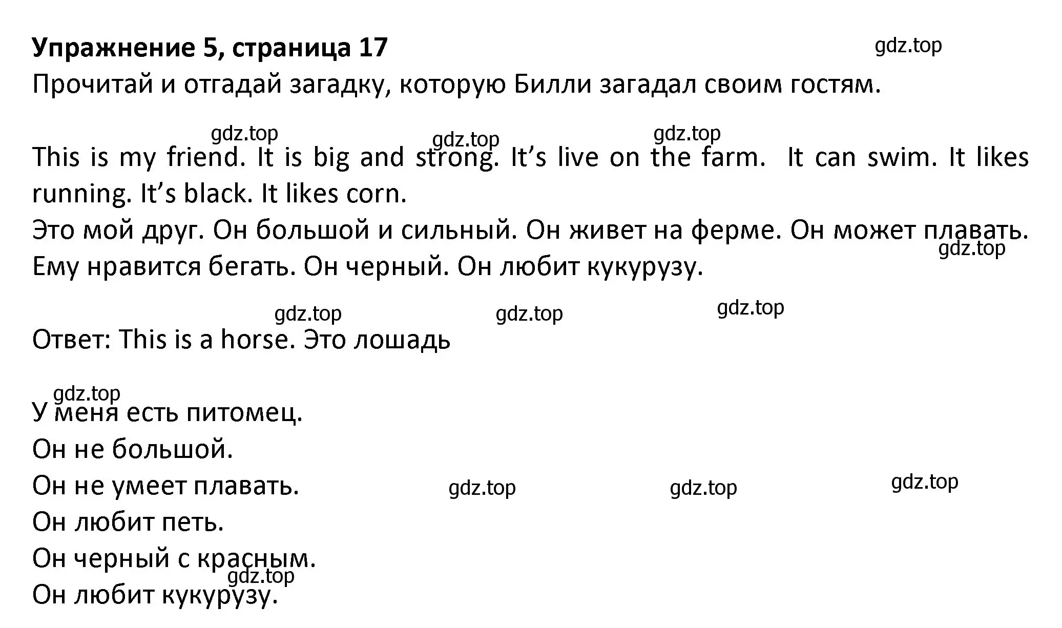 Решение номер 5 (страница 17) гдз по английскому языку 3 класс Биболетова, Денисенко, учебник