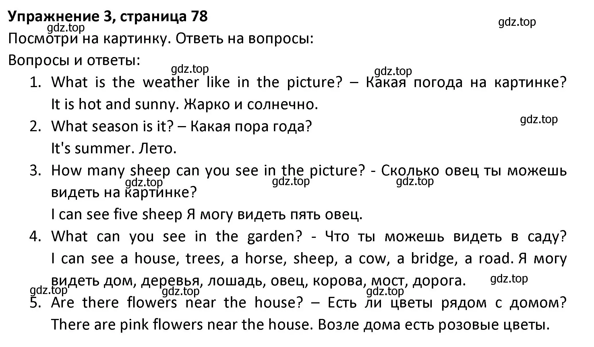 Решение номер 3 (страница 78) гдз по английскому языку 3 класс Биболетова, Денисенко, учебник