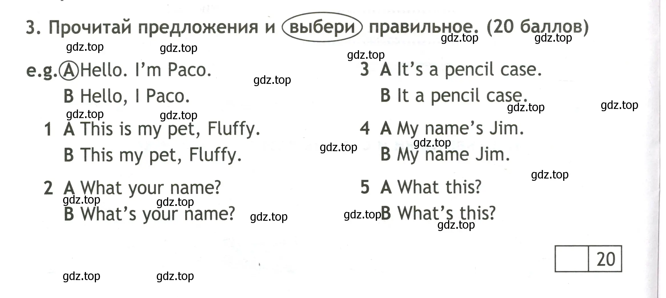 Условие номер 3 (страница 6) гдз по английскому языку 3 класс Быкова, Дули, контрольные задания