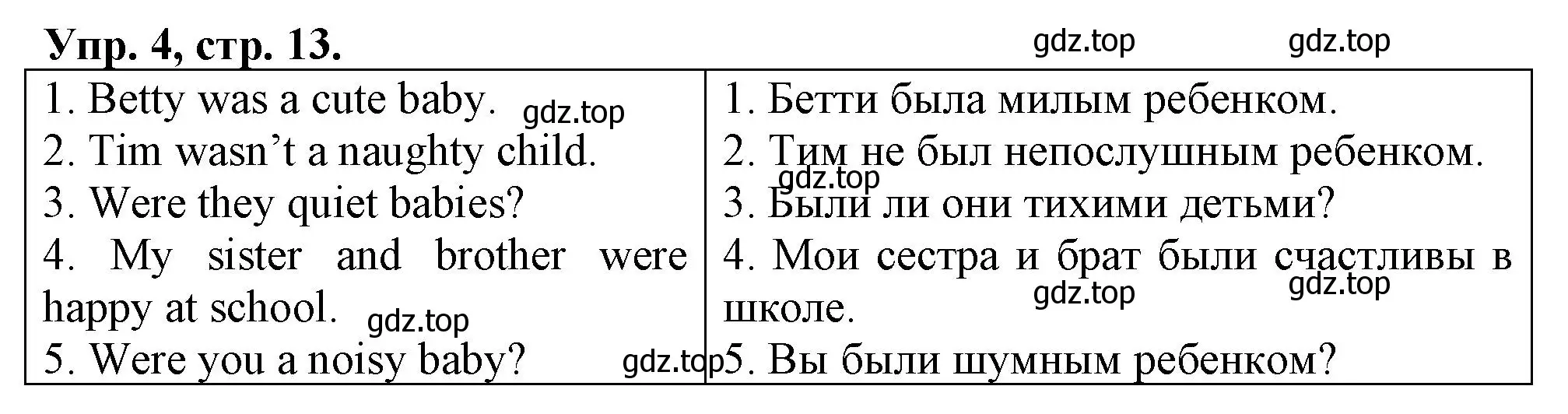 Решение номер 4 (страница 13) гдз по английскому языку 3 класс Быкова, Дули, контрольные задания