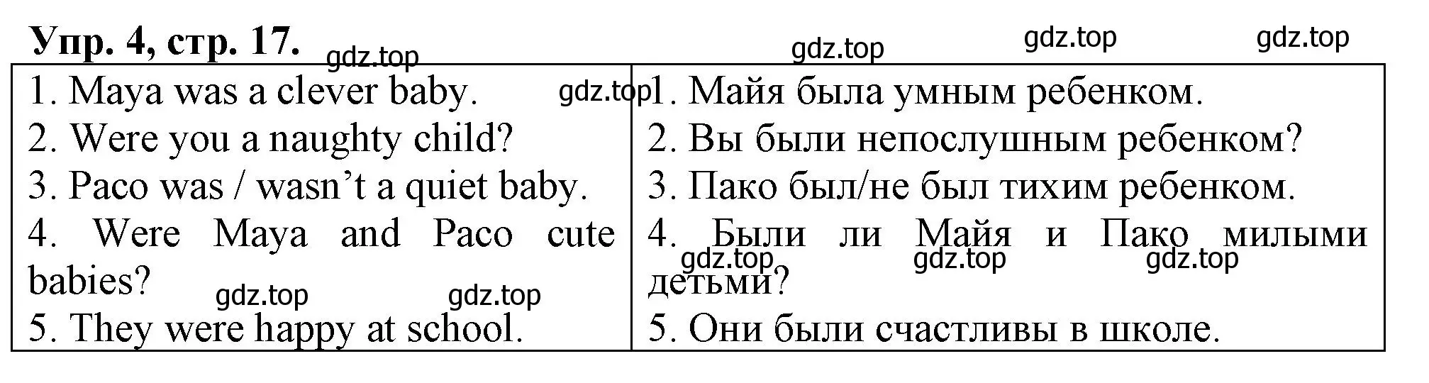 Решение номер 4 (страница 17) гдз по английскому языку 3 класс Быкова, Дули, контрольные задания