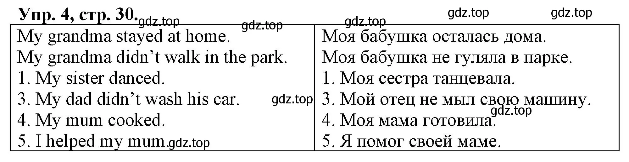 Решение номер 4 (страница 30) гдз по английскому языку 3 класс Быкова, Дули, контрольные задания