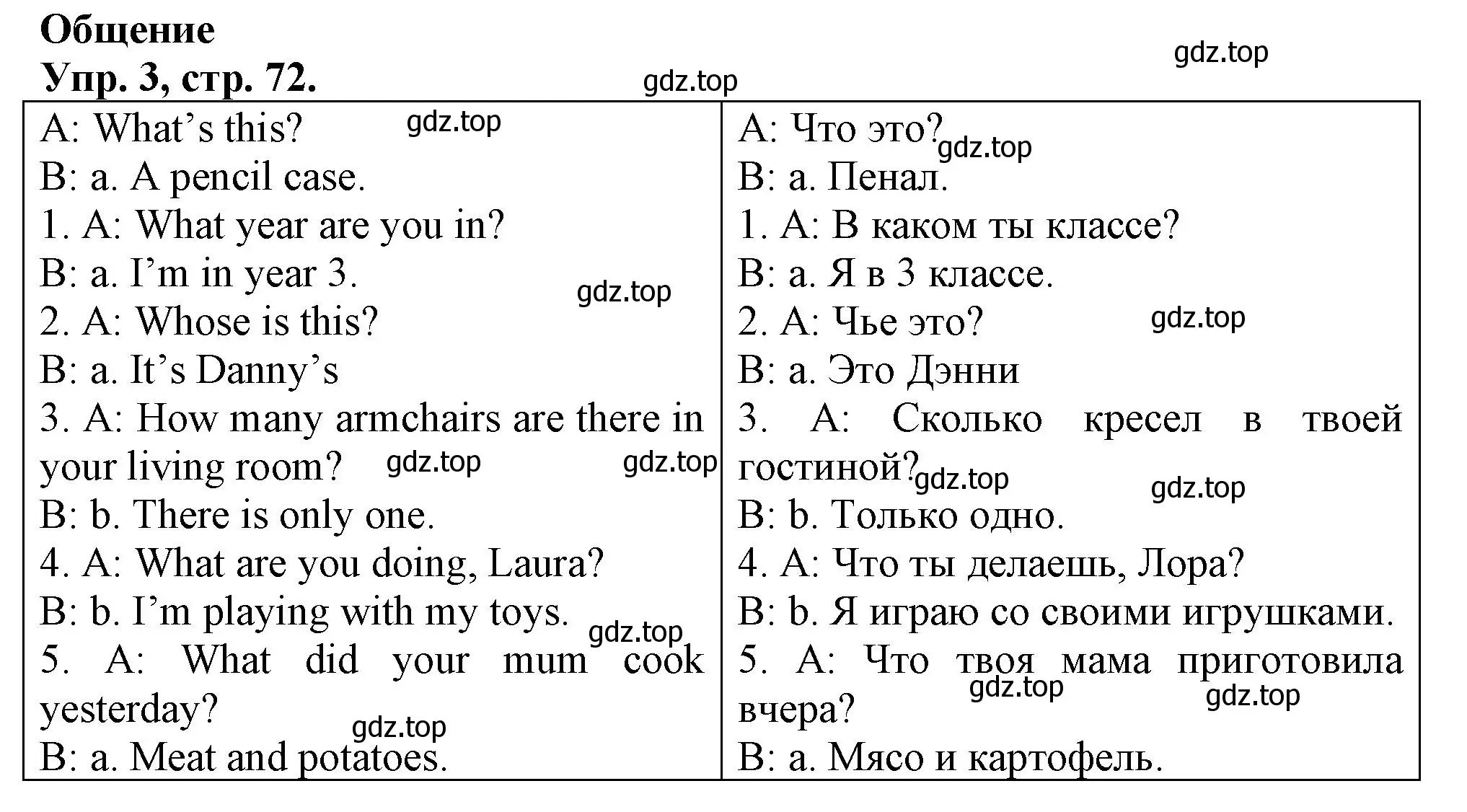 Решение номер 3 (страница 72) гдз по английскому языку 3 класс Быкова, Дули, контрольные задания