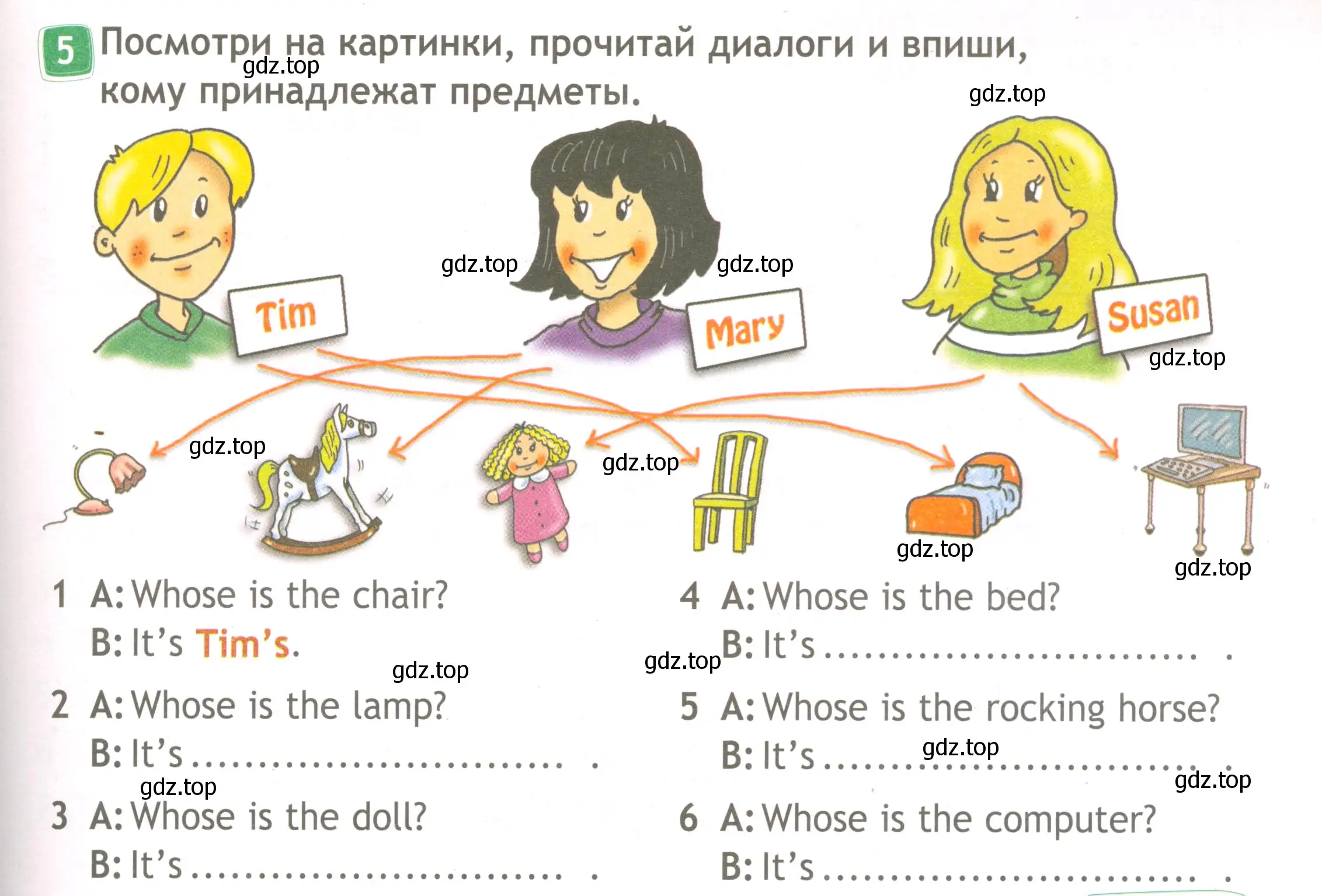 Условие номер 5 (страница 35) гдз по английскому языку 3 класс Быкова, Дули, рабочая тетрадь