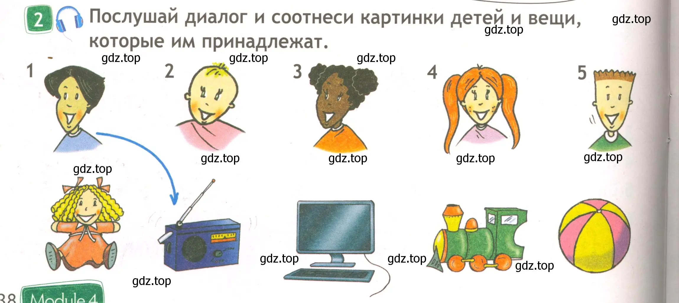 Условие номер 2 (страница 38) гдз по английскому языку 3 класс Быкова, Дули, рабочая тетрадь