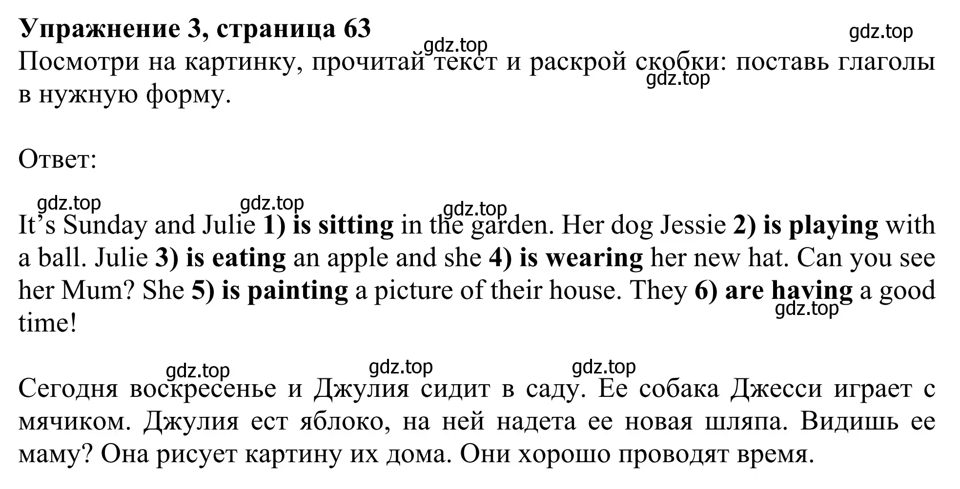 Решение 2. номер 3 (страница 63) гдз по английскому языку 3 класс Быкова, Дули, рабочая тетрадь