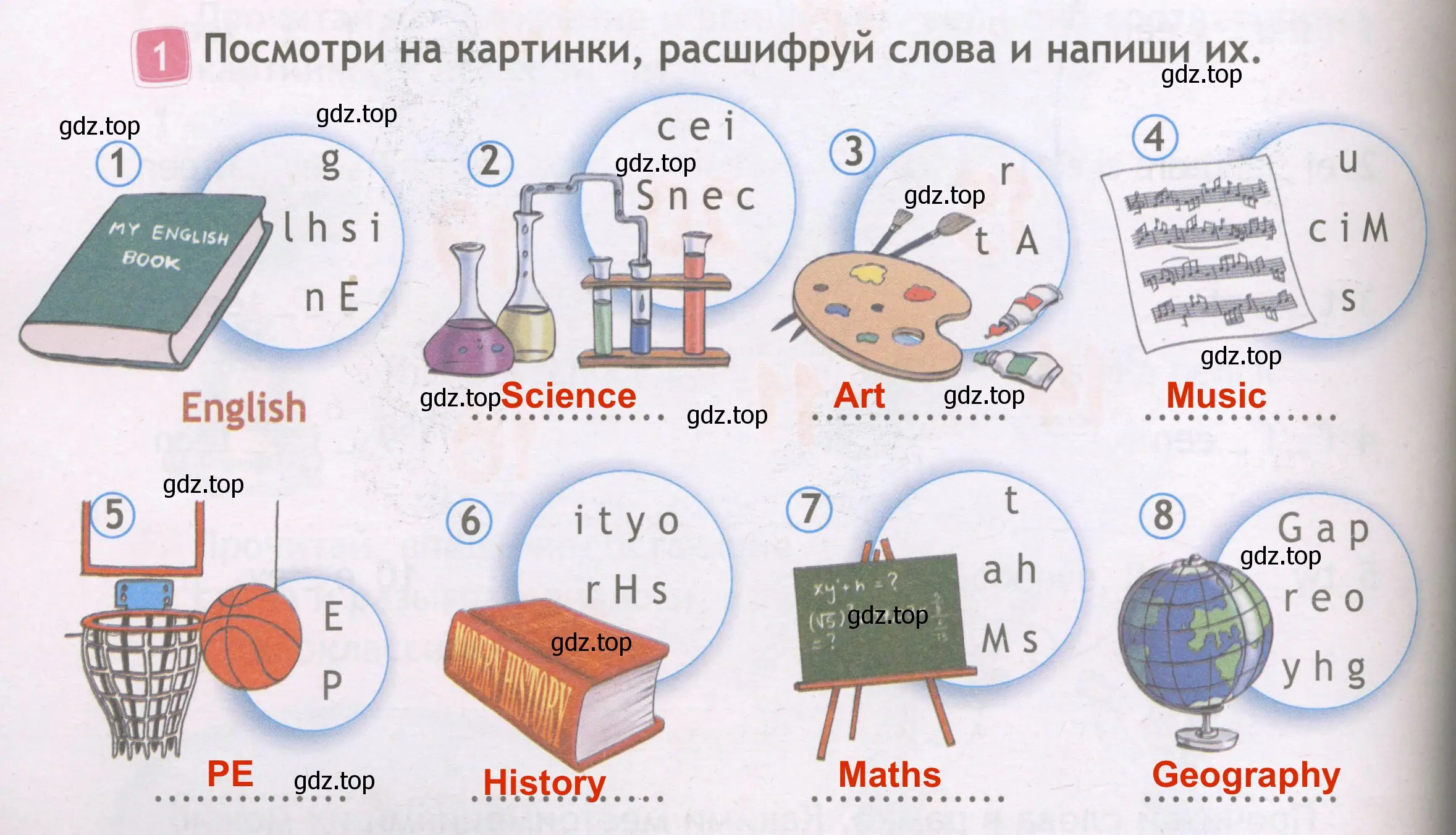 Решение 3. номер 1 (страница 8) гдз по английскому языку 3 класс Быкова, Дули, рабочая тетрадь