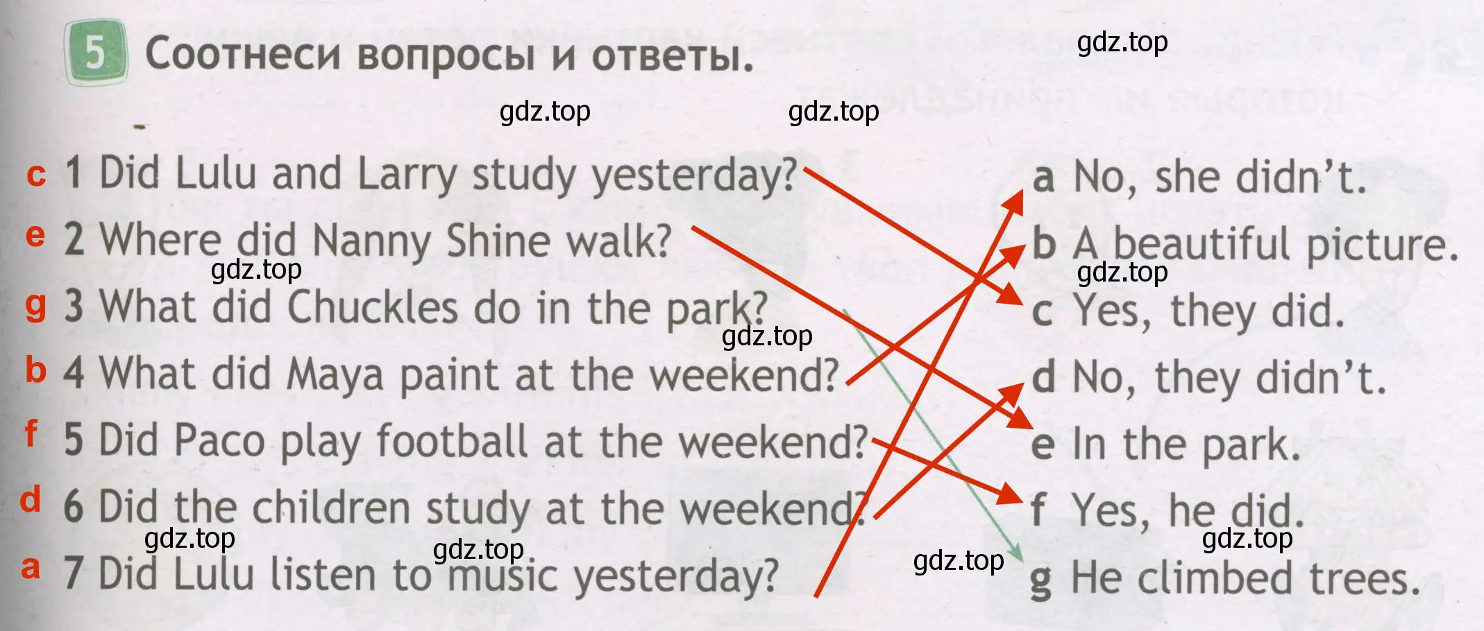 Решение 3. номер 5 (страница 37) гдз по английскому языку 3 класс Быкова, Дули, рабочая тетрадь