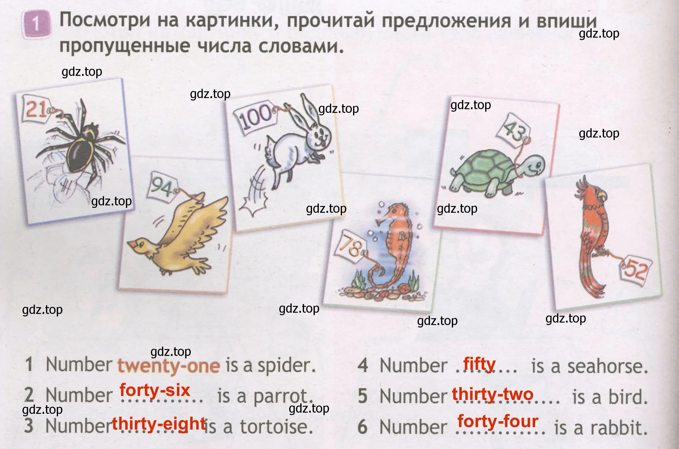 Решение 3. номер 1 (страница 44) гдз по английскому языку 3 класс Быкова, Дули, рабочая тетрадь