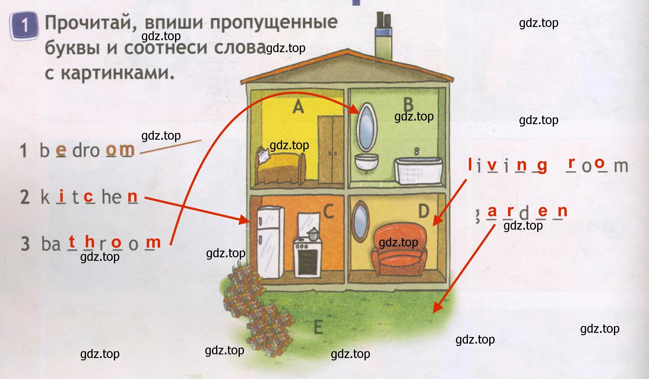 Решение 3. номер 1 (страница 52) гдз по английскому языку 3 класс Быкова, Дули, рабочая тетрадь