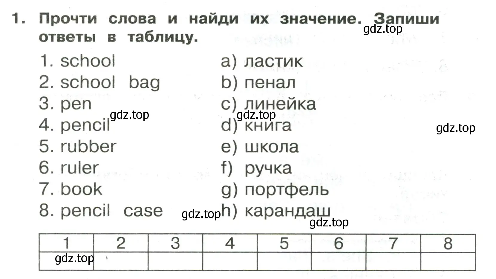 Условие номер 1 (страница 18) гдз по английскому языку 3 класс Быкова, Поспелова, сборник упражнений