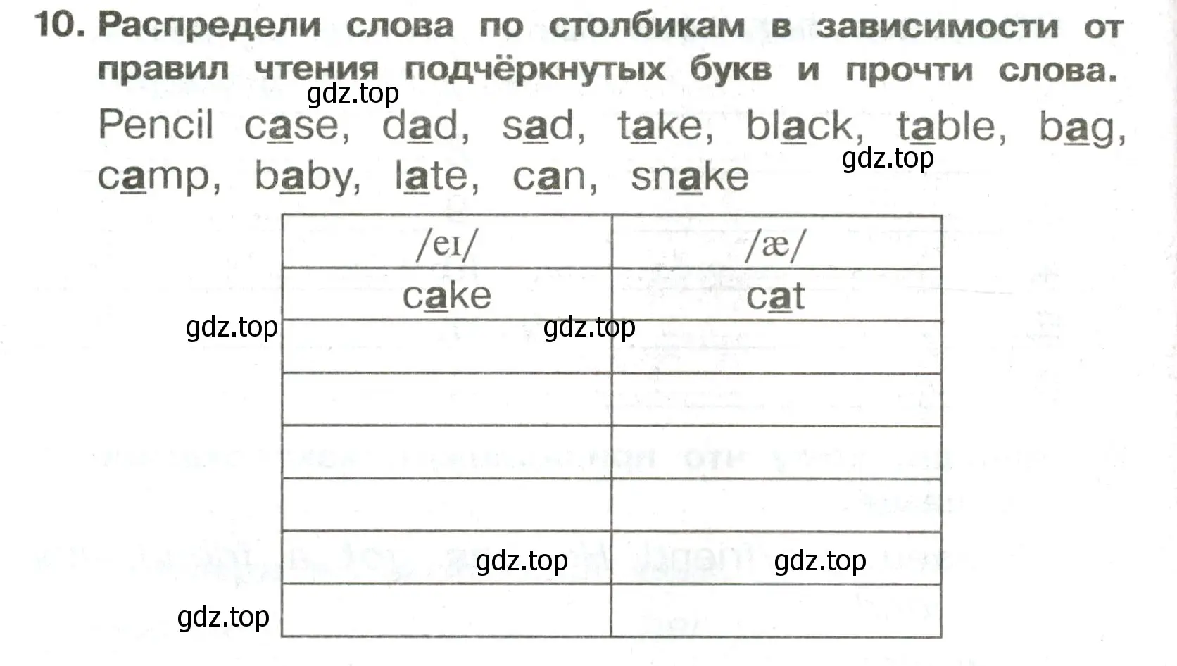 Условие номер 10 (страница 32) гдз по английскому языку 3 класс Быкова, Поспелова, сборник упражнений