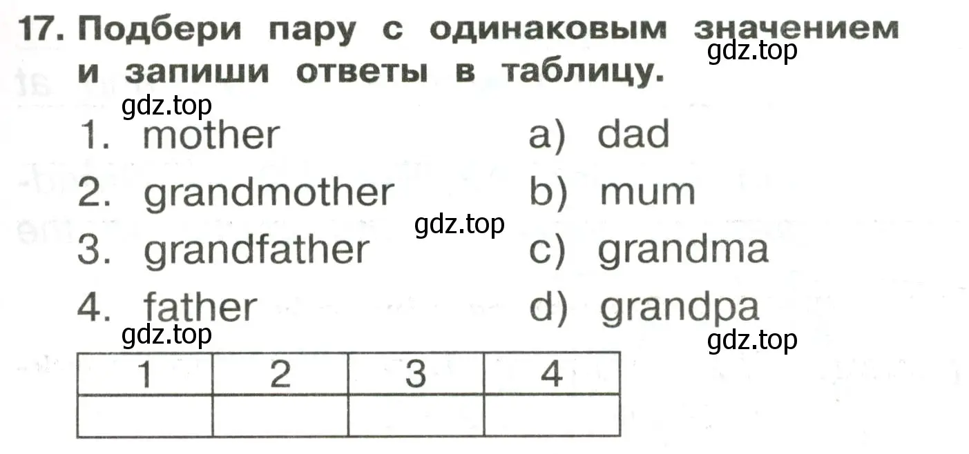 Условие номер 17 (страница 39) гдз по английскому языку 3 класс Быкова, Поспелова, сборник упражнений