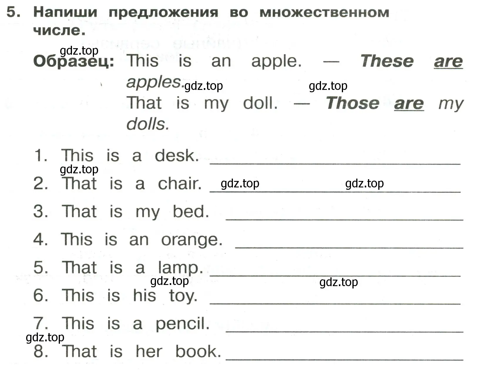 Условие номер 5 (страница 63) гдз по английскому языку 3 класс Быкова, Поспелова, сборник упражнений