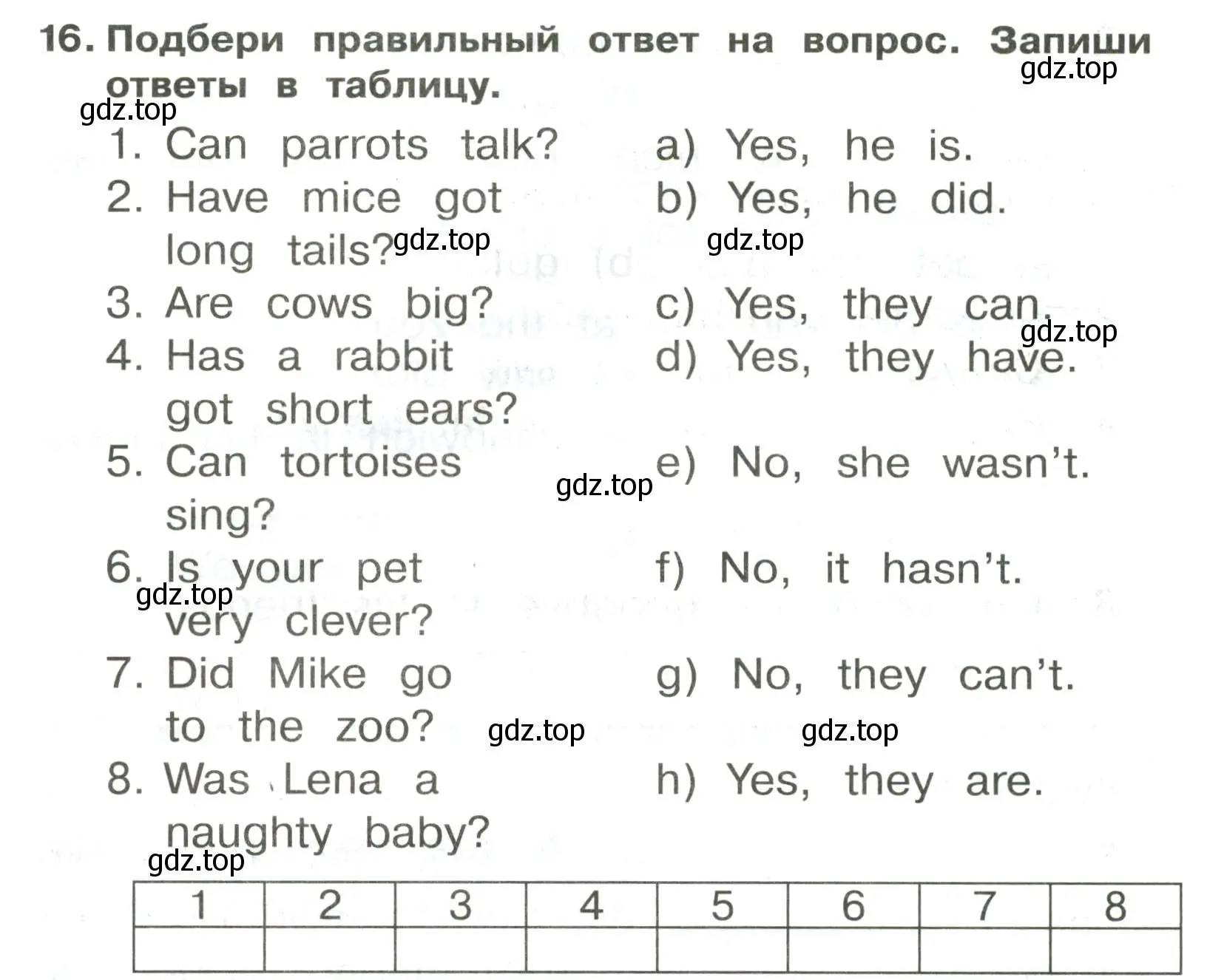 Условие номер 16 (страница 86) гдз по английскому языку 3 класс Быкова, Поспелова, сборник упражнений