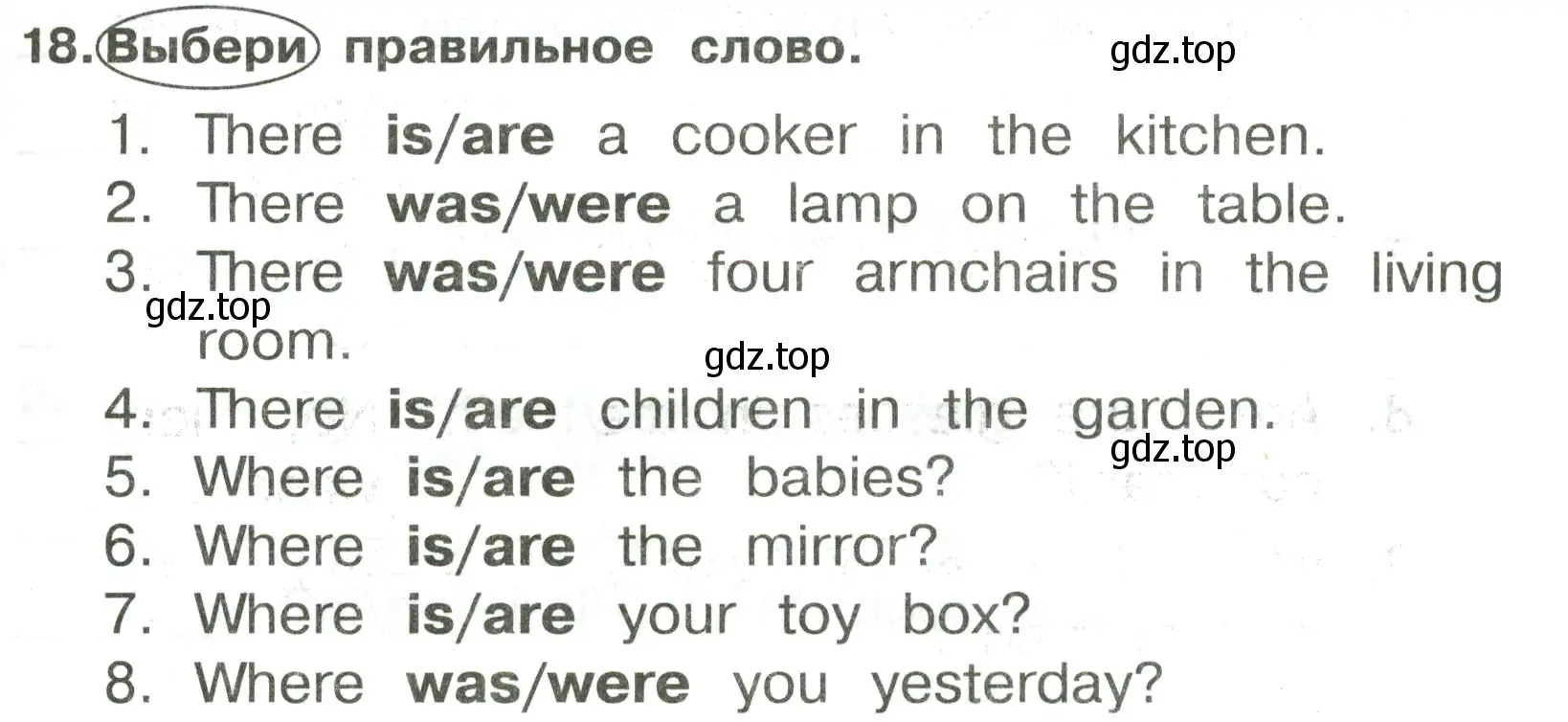 Условие номер 18 (страница 105) гдз по английскому языку 3 класс Быкова, Поспелова, сборник упражнений