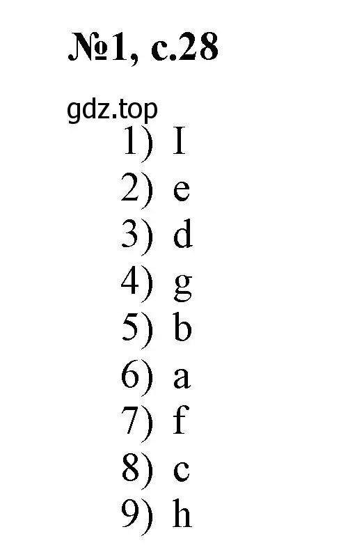 Решение номер 1 (страница 28) гдз по английскому языку 3 класс Быкова, Поспелова, сборник упражнений