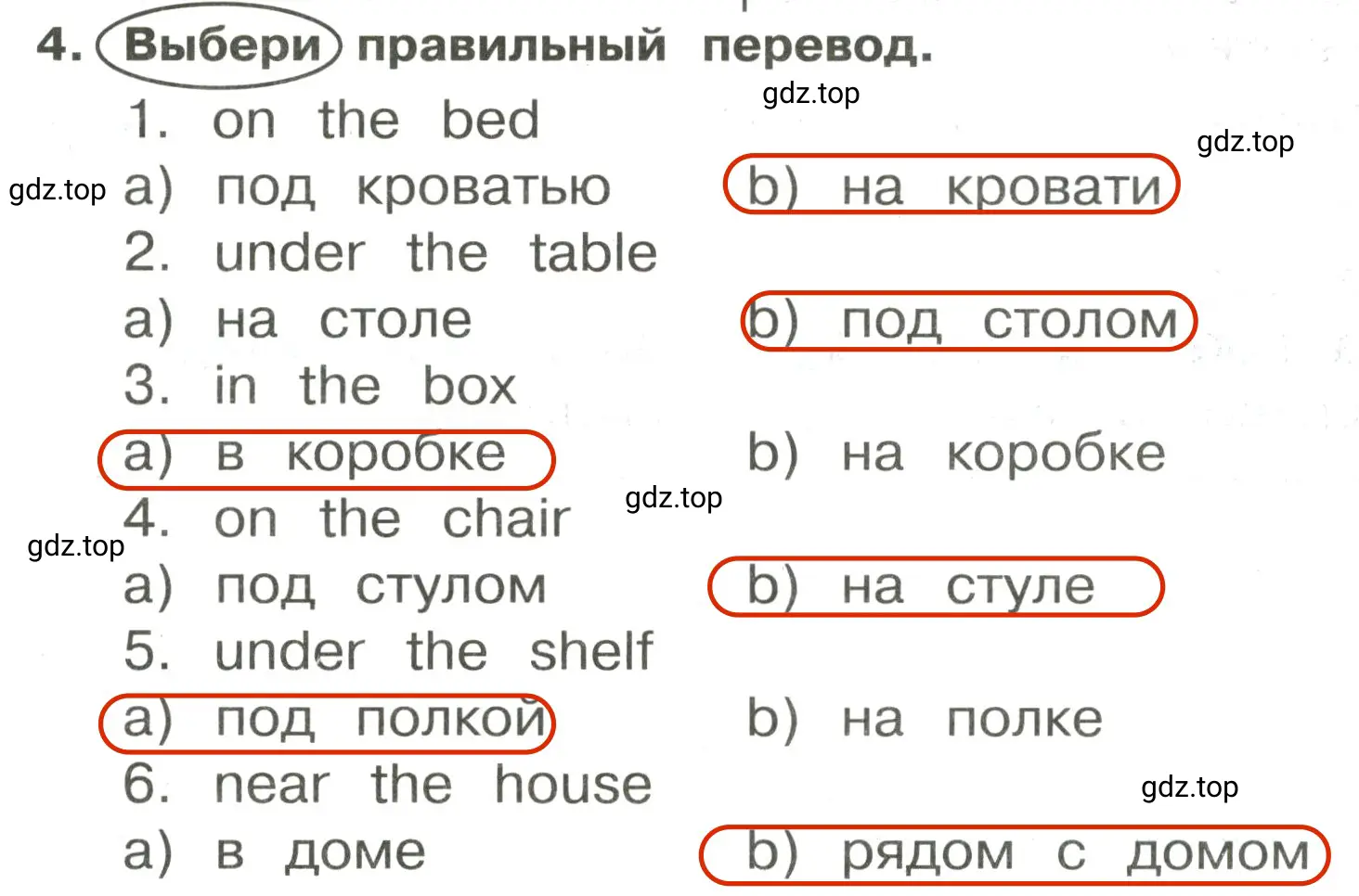 Решение 2. номер 4 (страница 6) гдз по английскому языку 3 класс Быкова, Поспелова, сборник упражнений