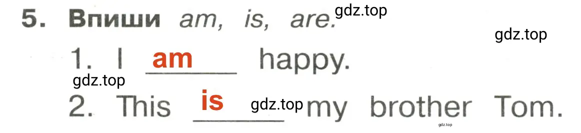 Решение 2. номер 5 (страница 6) гдз по английскому языку 3 класс Быкова, Поспелова, сборник упражнений