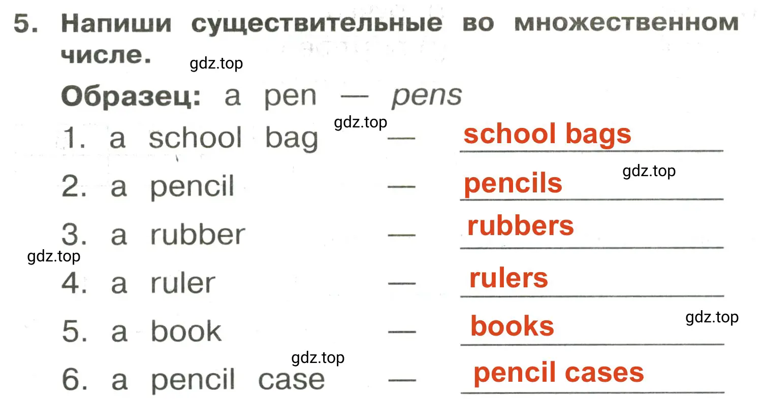 Решение 2. номер 5 (страница 19) гдз по английскому языку 3 класс Быкова, Поспелова, сборник упражнений